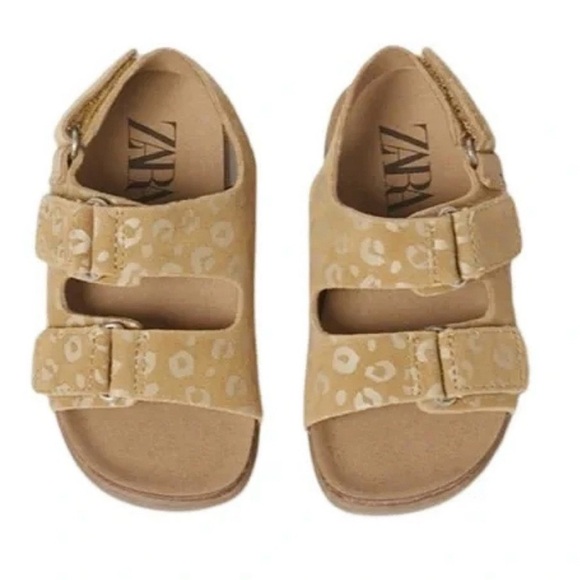ZARA • Kids Cheetah Leopard Animal Print Sandals Shoes - Picture 2 of 6